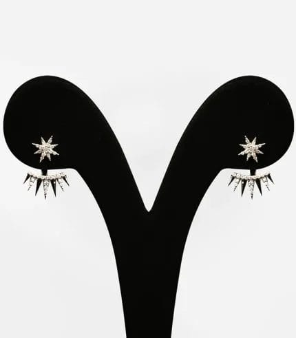 Midnight Moonstone Stud Earrings