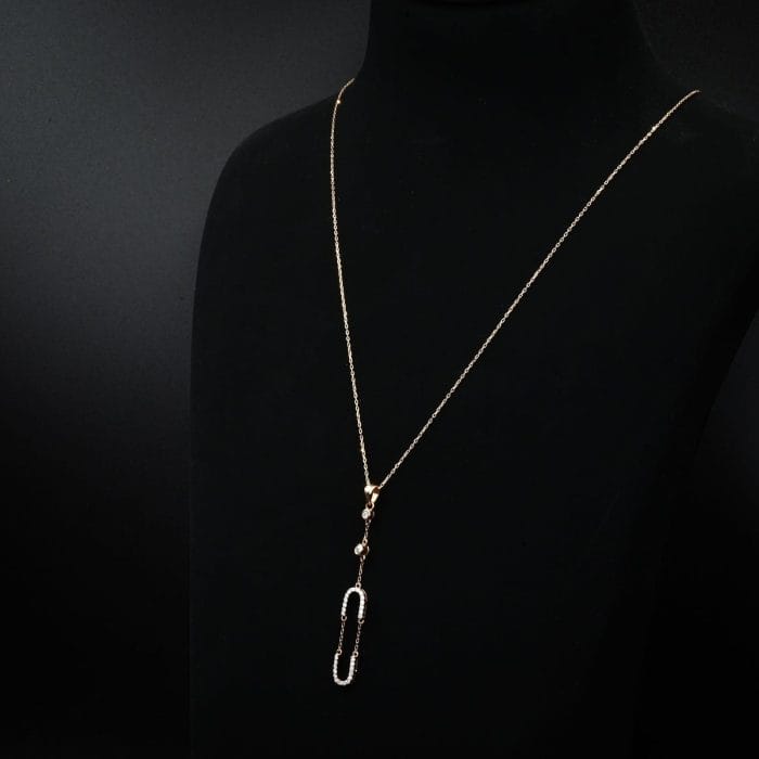 necklace-ice.jpeg Luminous Droplet Necklace - Classic Elegance Redefined - Image 1